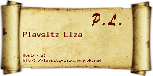 Plavsitz Liza névjegykártya